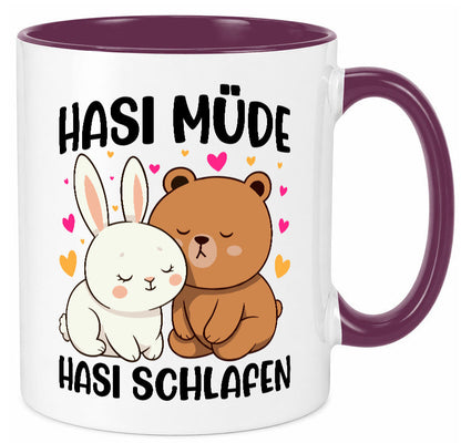 Hasi Müde | schlafen Kaninchen Häschen v2 lustiger Spruch Geschenk Humor