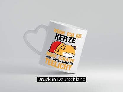 Wenn ich die Kerze nicht Schaffe | Müde Katze Schlafen Geschenkidee