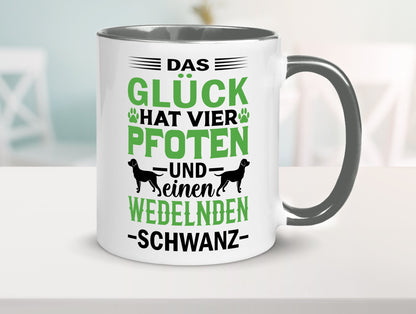 Das Glück hat 4 Pfoten | Hundeliebhaber Ich liebe Hunde Geschenk Tierliebhaber