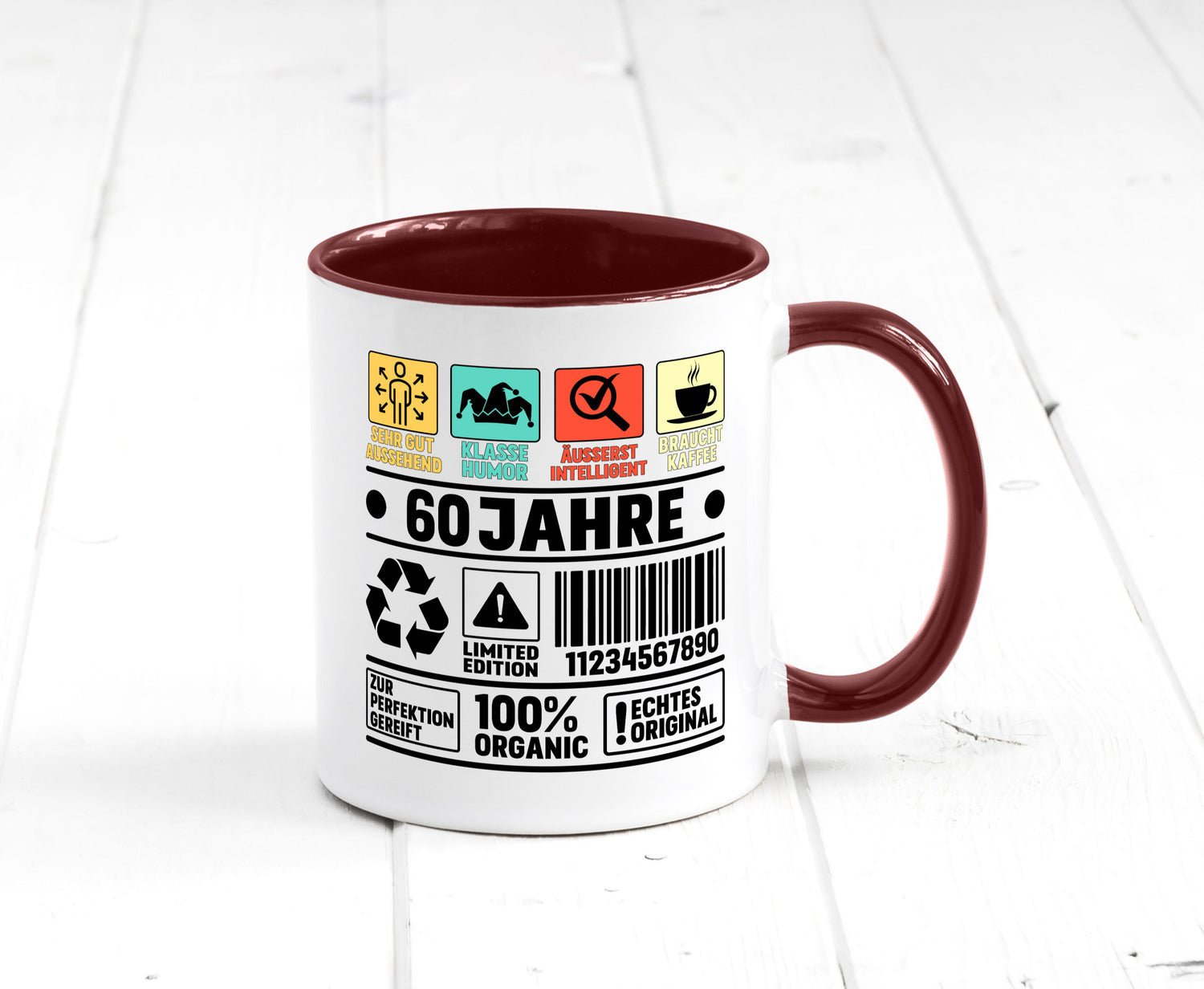 60. Geburtstag | 60 Jahre Humor Limited Edition Geschenkidee Tasse