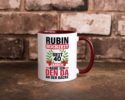 Rubin Hochzeit | 40 Jahre Verheiratet Humor Geschenkidee Tasse
