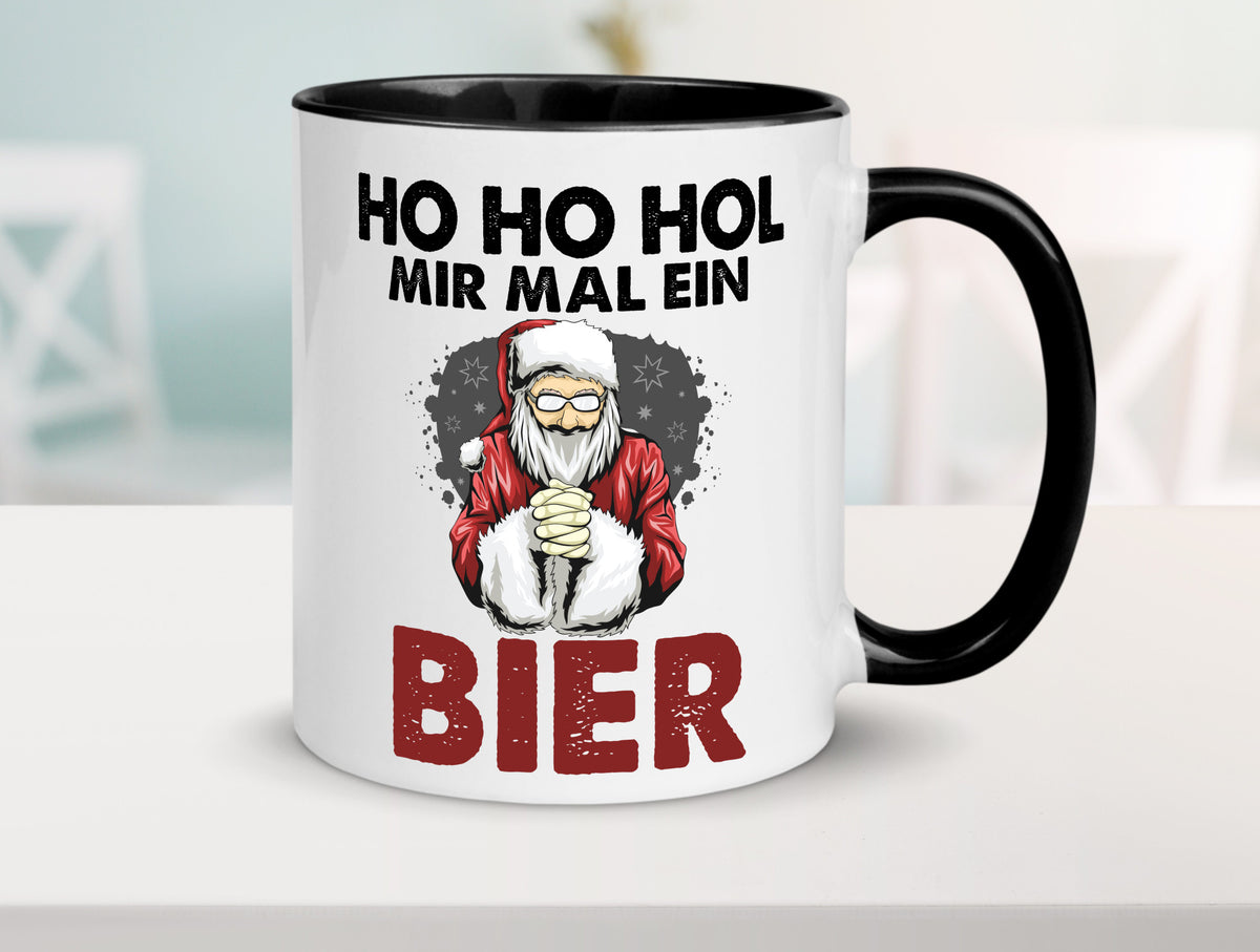 Ho Hol mir mal ein Bier | Weihnachten Geschenkidee Humor Tasse