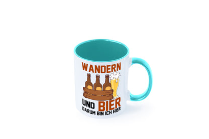 Wandern und Bier darum bin ich hier | Bierkasten lustiger Spruch Geschenk Humor
