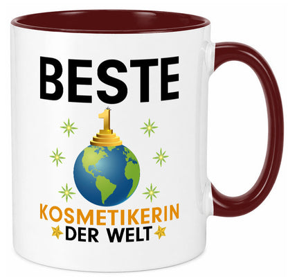 Welt Beste Kosmetikerin | Kosmetik Stylistin Visagistin Geschenkidee Humor Tasse