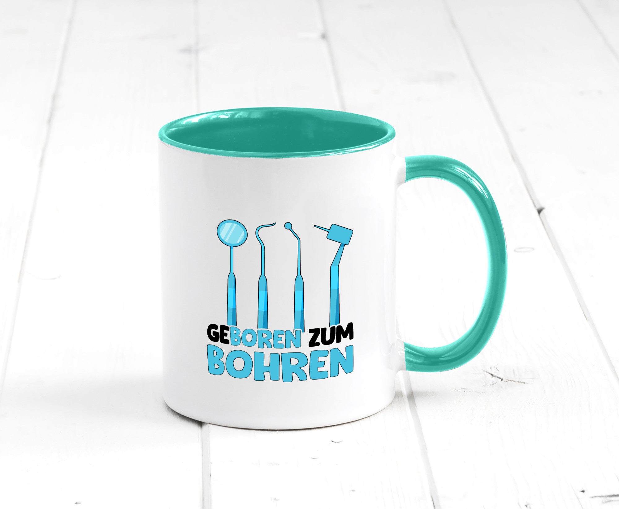 Geboren zum Bohren | Zahnarzthelferin Zahnarzt lustiger Spruch Geschenk Humor