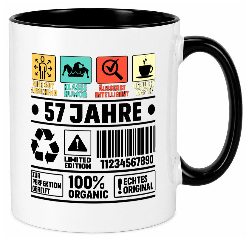 57. Geburtstag | 57 Jahre Humor Limited Edition lustig Geschenkidee Geschenk Tasse