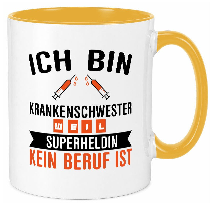 Krankenschwester Superheldin | Beruf Tasse Pflegerin Humor Arbeit Kollegen Büro