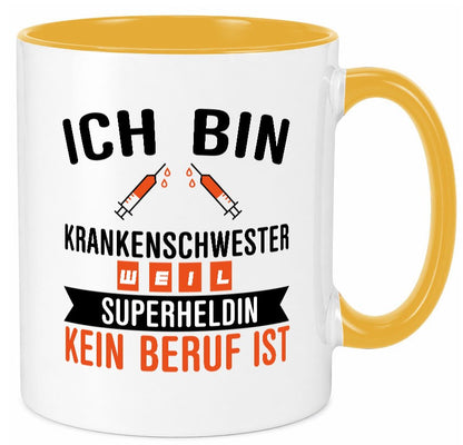 Krankenschwester Superheldin | Beruf Tasse Pflegerin Humor Arbeit Kollegen Büro