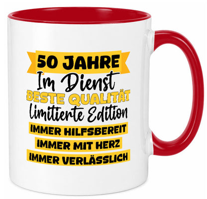 50 Jahre im Dienst | Jubiläum Arbeit v8 lustiger Spruch Geschenk Kollegen Büro