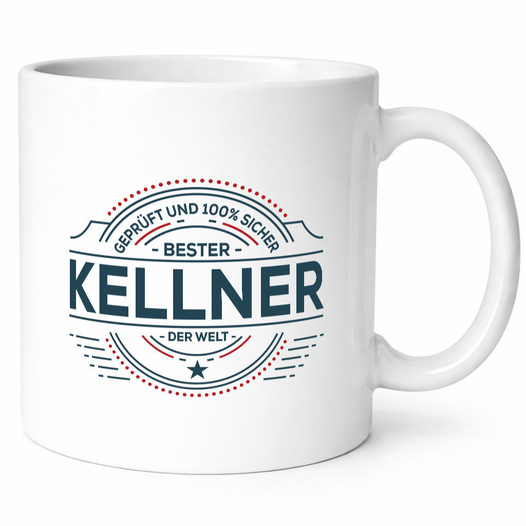 Geprüft und sicher: Kellner | kellnern Bedienung Geschenk Humor Geschenkidee