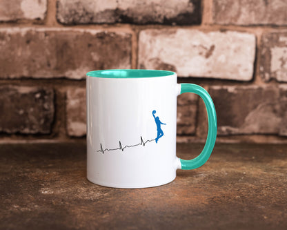 Herzschlag Basketball | Motiv Sport Ballsport Humor Geschenkidee Tasse