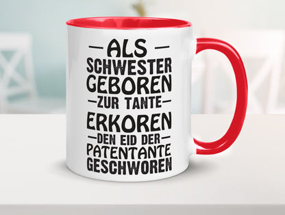Eid der Patentante | Tante Tasse Schwester Humor lustig Geschenkidee Geschenk