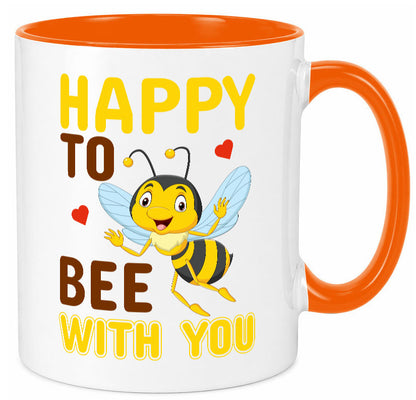 Happy Bee | Beziehung Tasse Freundschaft Bienen Humor Geschenkidee