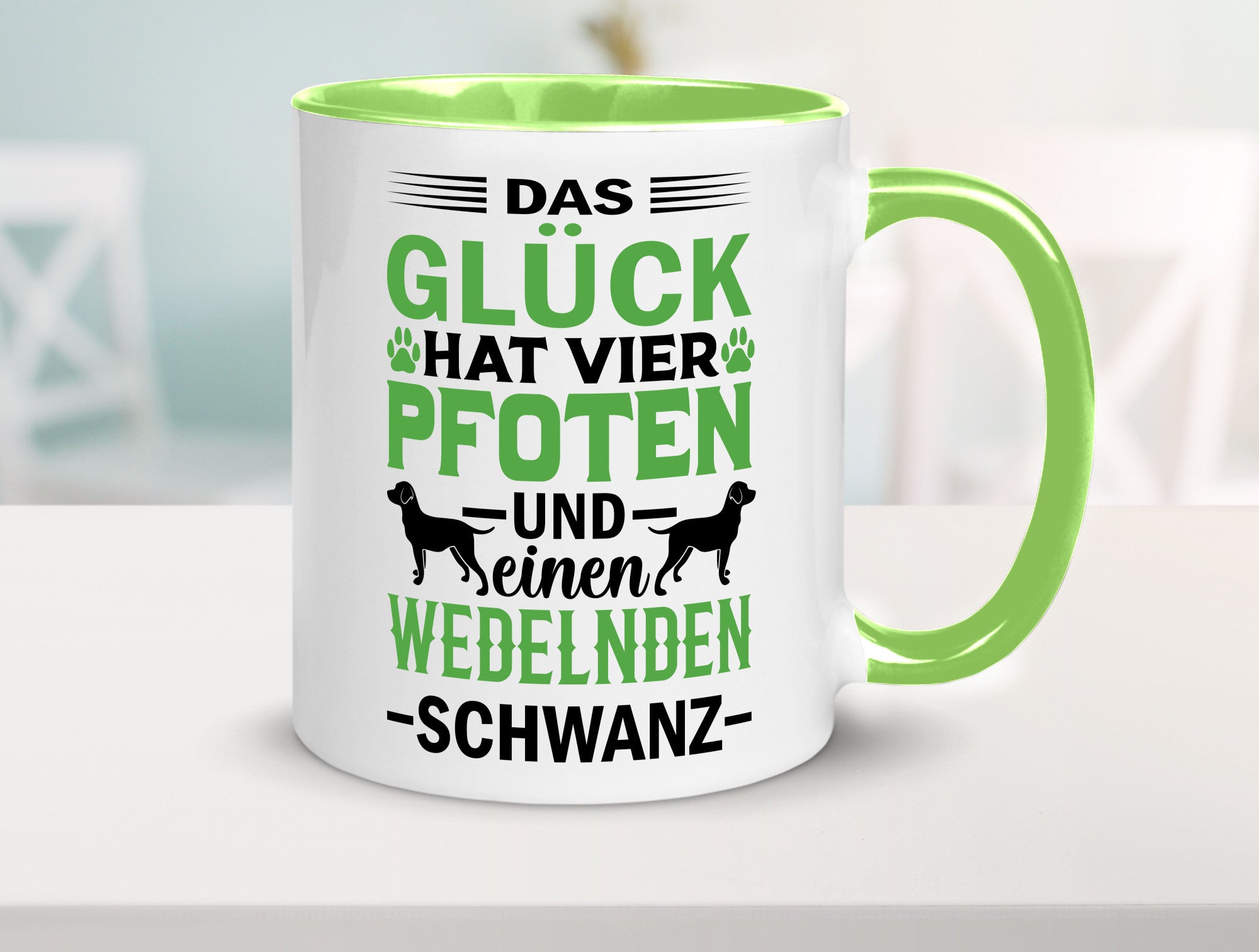 Das Glück hat 4 Pfoten | Hundeliebhaber Ich liebe Hunde Geschenk Tierliebhaber