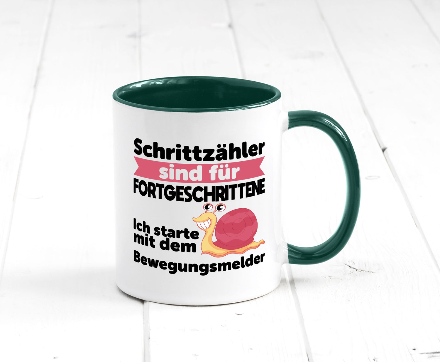 Schrittzähler Fortgeschrittene, Bewegungsmelder | Schnecke Geschenk Humor