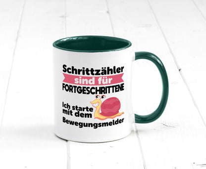 Schrittzähler Fortgeschrittene, Bewegungsmelder | Schnecke Geschenk Humor