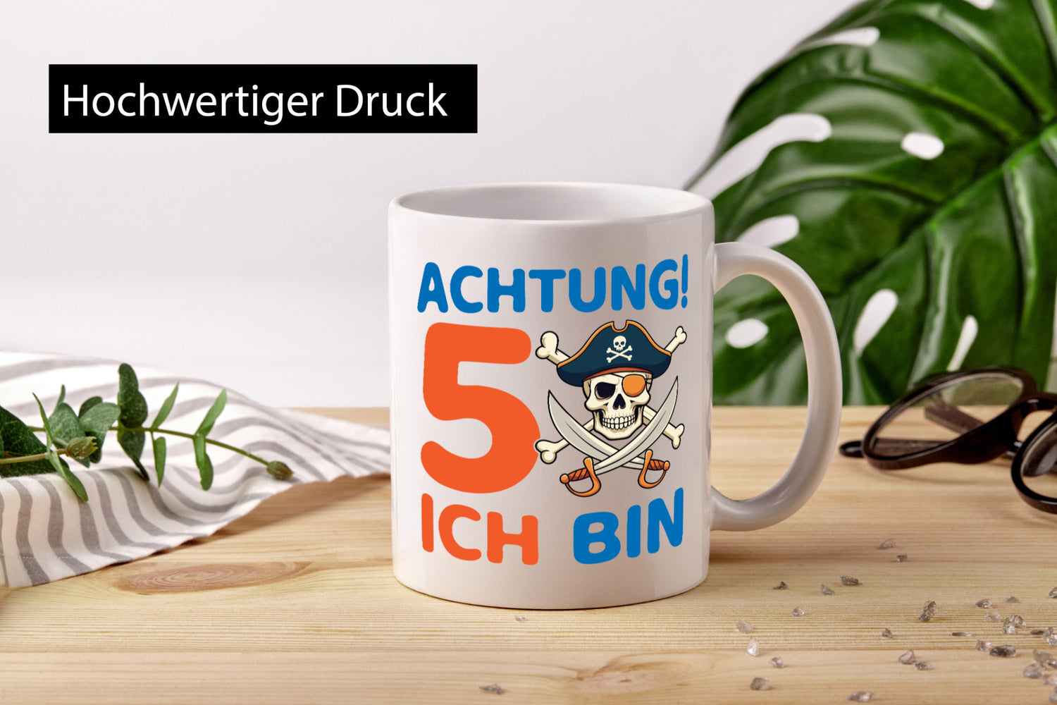 5. Geburtstag | 5 Jahre Pirat lustig Geschenkidee Geschenk Tasse