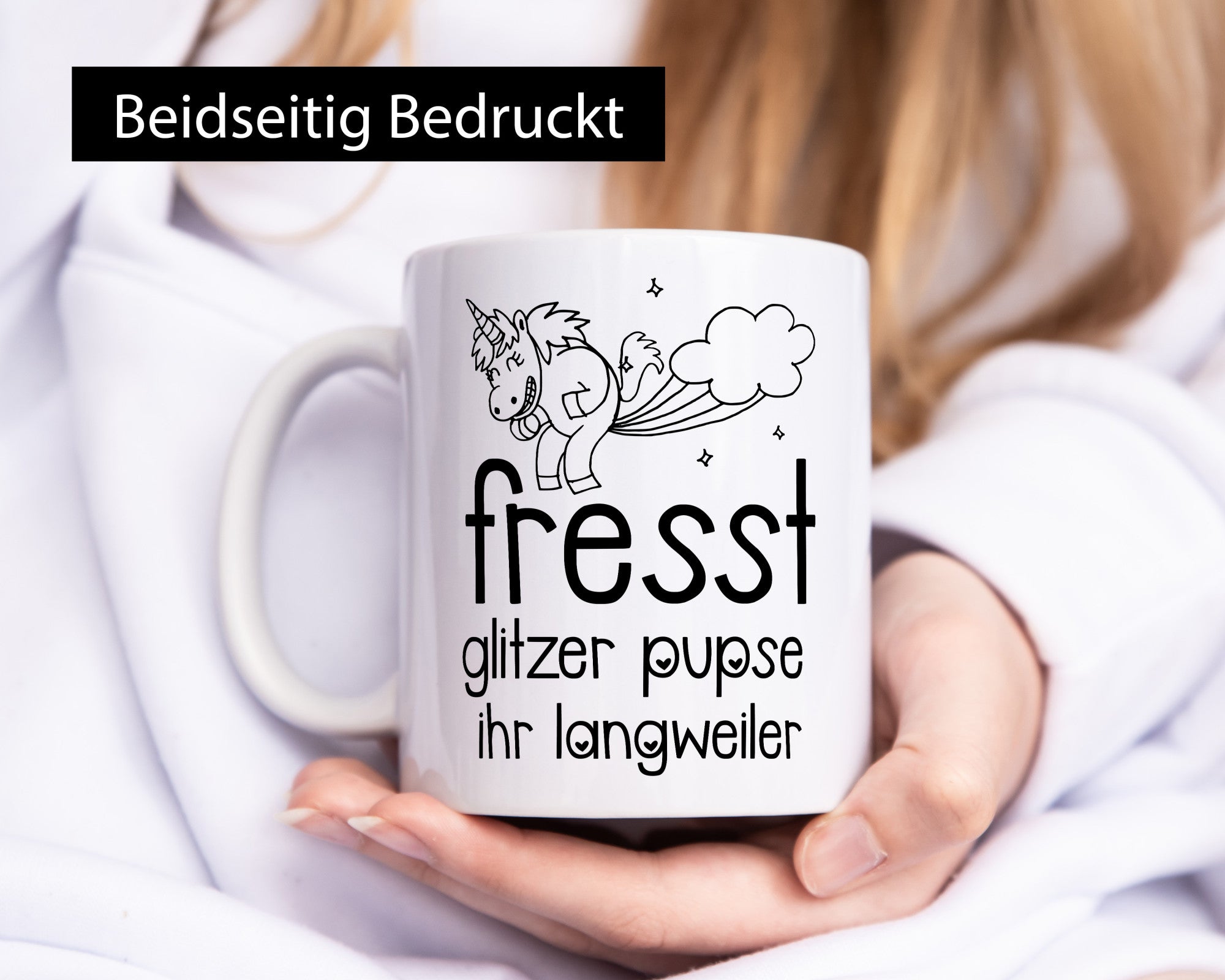 Fresst die glitzer Pupse | Einhorn Ihr Langweiler Geschenk Humor Geschenkidee