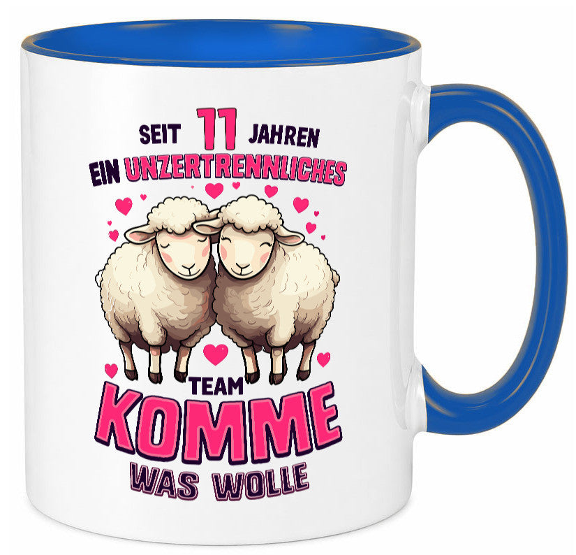 11 Jahre Verheiratet | ein Team Ehepaar v2 Humor Geschenkidee Tasse