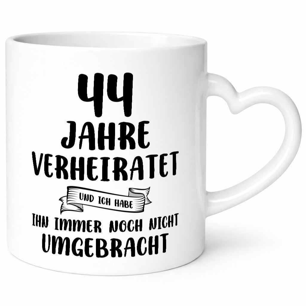 44 Jahre Verheiratet, immer noch am Leben! Humor Geschenkidee Tasse