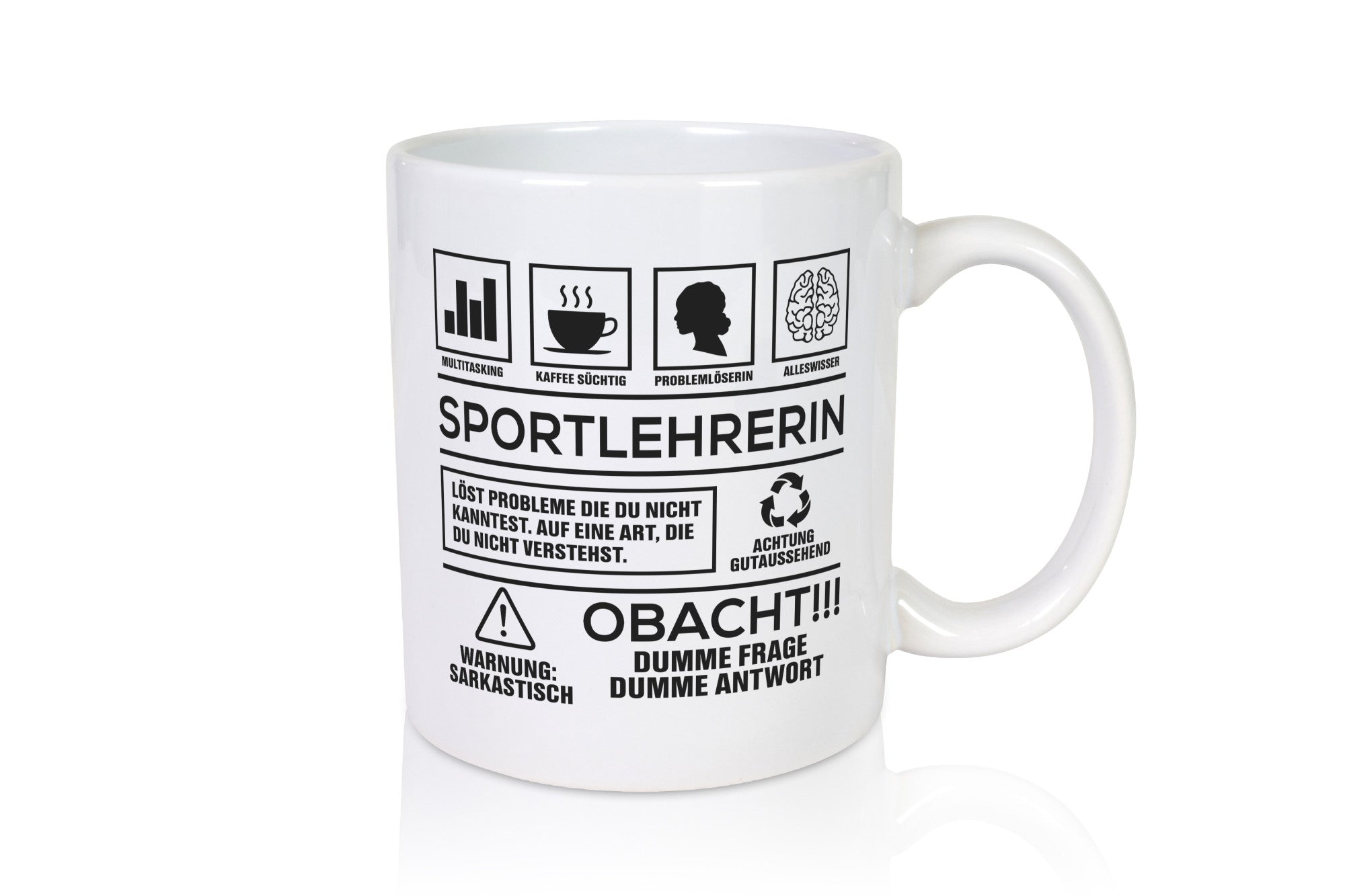 Achtung Probleme Sportlehrerin | Lehrer Sport lustiger Spruch Geschenk Humor