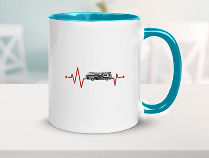 Herzschlag | Feuerwehrfahrzeug Feuerwehr Humor Geschenkidee Tasse