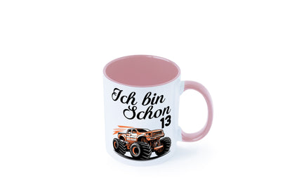 13. Geburtstag | Monster truck 13 Jahre Geschenkidee Humor Tasse