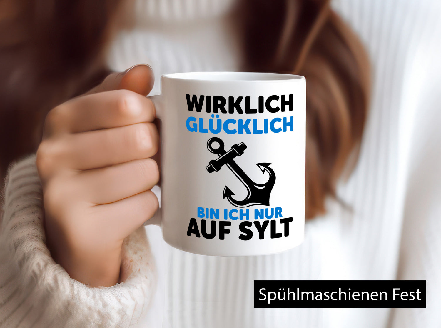 Wirklich glücklich bin ich nur auf Sylt | Nordsee v2 lustig Humor Geschenkidee