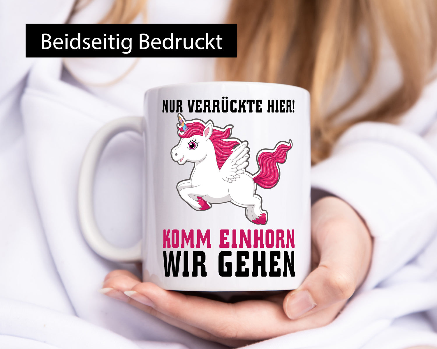 Komm Einhorn wir gehen lustig Humor Geschenkidee Geschenk Tasse