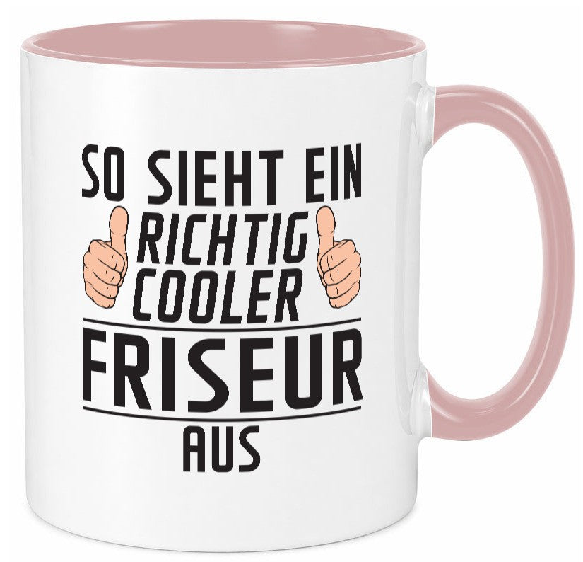 Richtig Cooler Friseur | Frisör Humor Geschenkidee Tasse