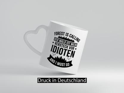 Der Wald ist mein Versteck vor Idioten | Sterne Humor Geschenkidee Tasse