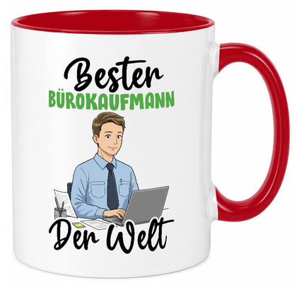 Bester Bürokaufmann | Kaufmann v2 lustig Arbeit Kollegen Büro Geschenk Tasse