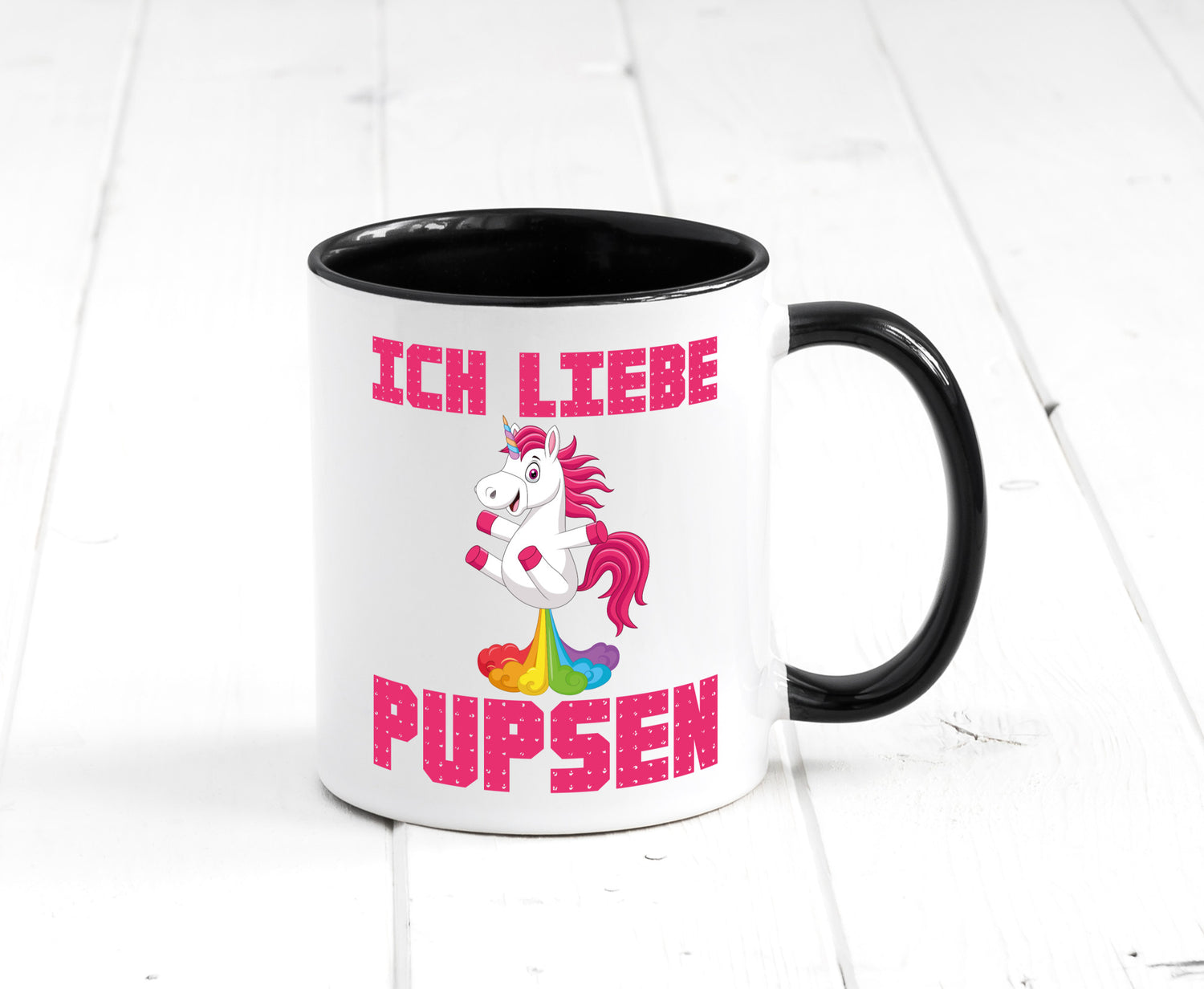 Ich liebe pupsen | Einhorn Pups lustiger Spruch Humor Geschenkidee Tasse