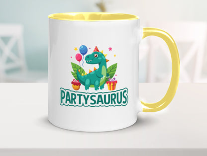 Partysaurus | Geburtstag Dinosaurier Luftballon Geschenkidee Humor Tasse