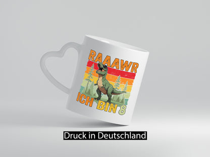 8. Geburtstag | 8 Jahre rarrrr ich bin Dinosaurier lustiger Spruch Geschenk