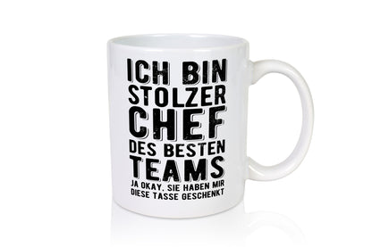 Ich bin stolzer Chef des besten Teams - Spruch Geschenk Arbeit Kollegen Büro