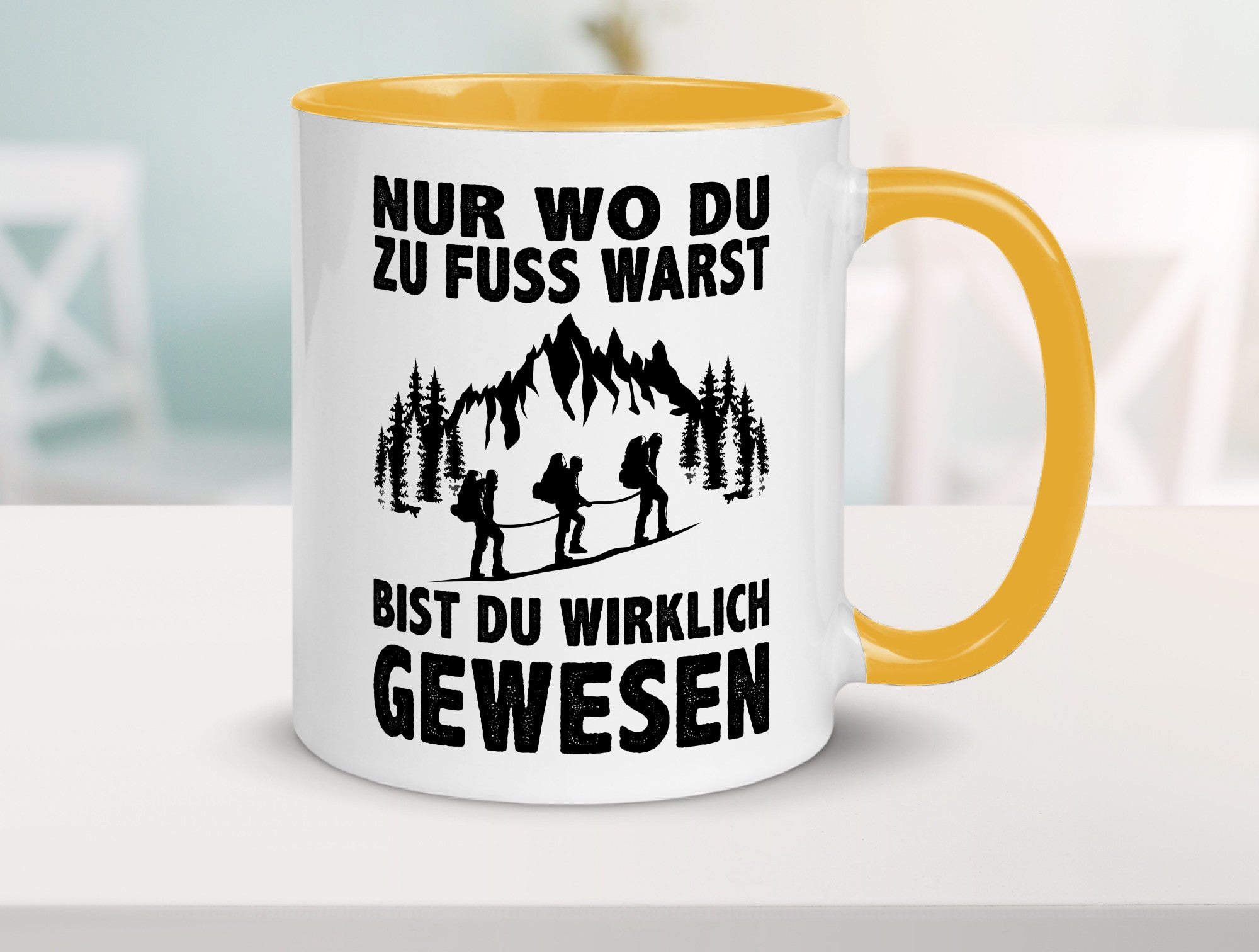 Wo du zu Fuss warst, bist gewesen | Wanderer Berge lustiger Spruch Geschenk