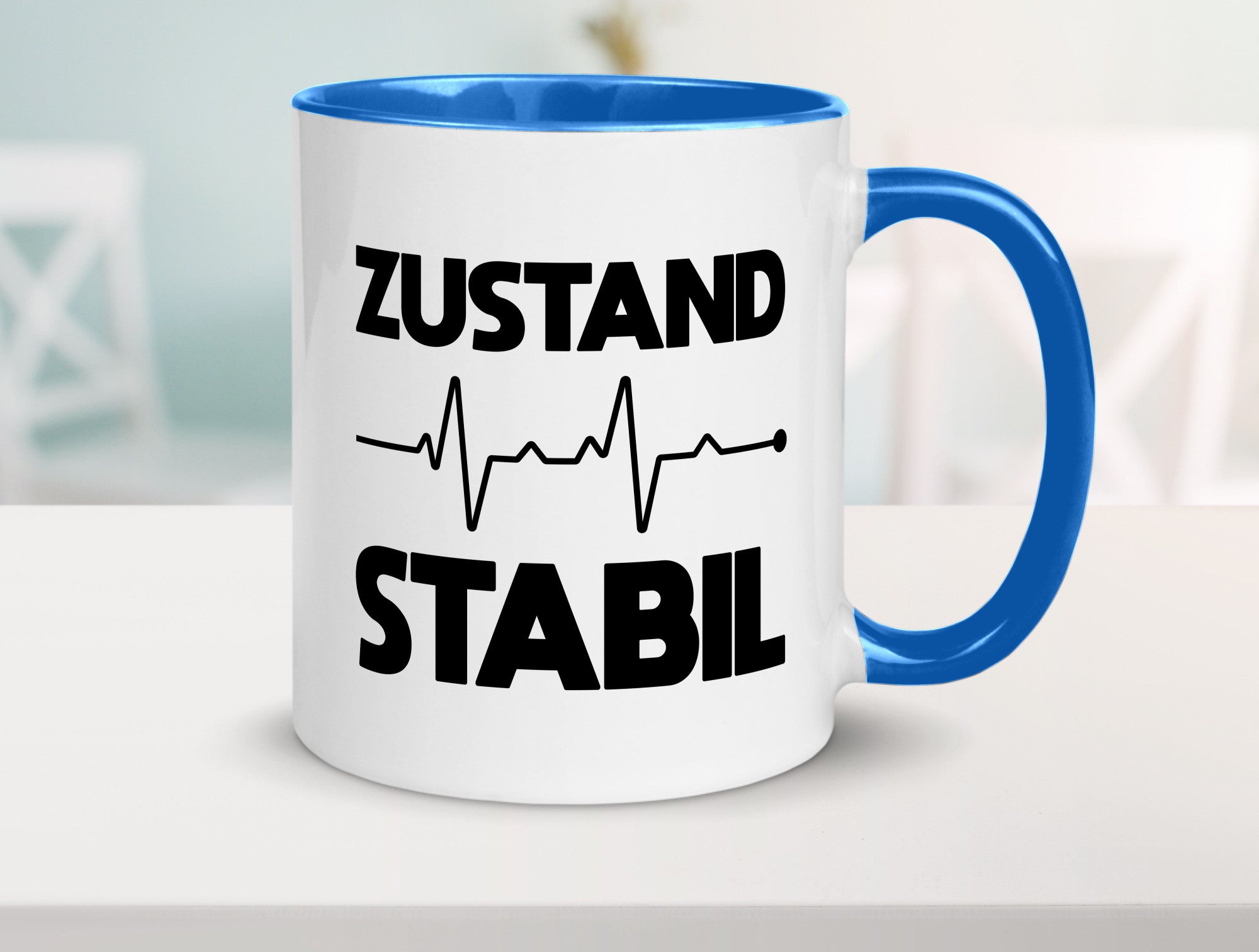 Zustand Stabil | Herzschlag Heartbeat lustiger Spruch Geschenk Humor