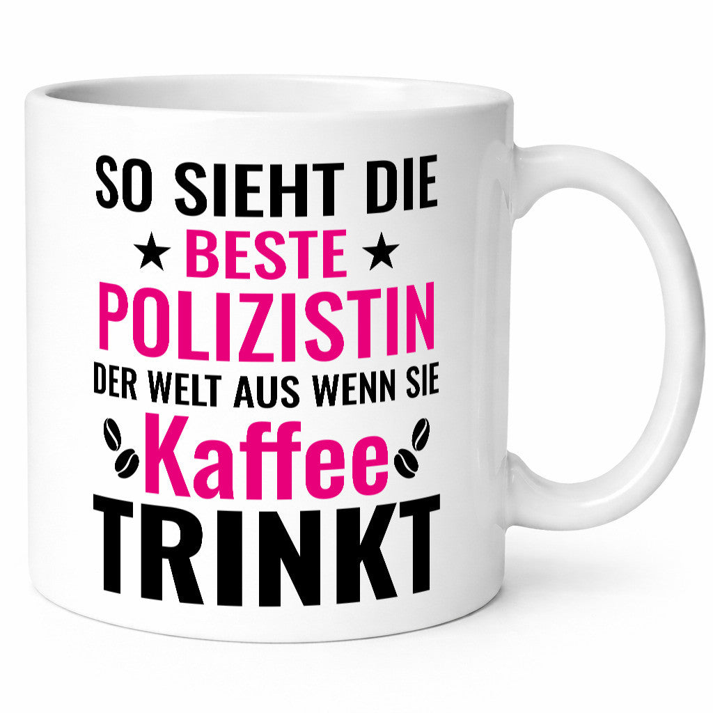 Kaffee trinkt: Polizistin | Beruf Polizei Geschenkidee Arbeit Kollegen Büro