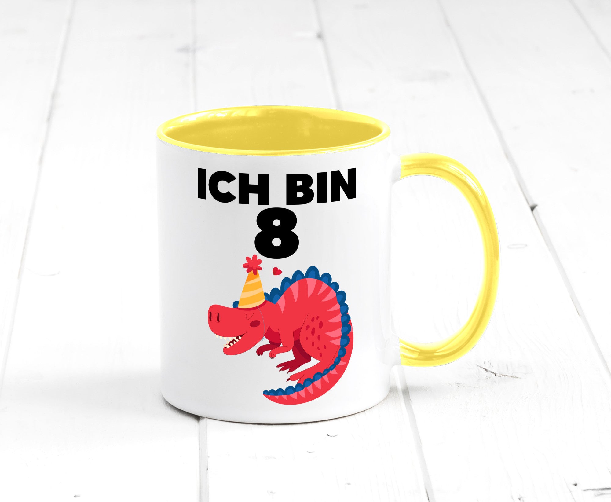 8. Geburtstag | Dino Dinosaurier 8 Jahre lustig Geschenkidee Geschenk Tasse