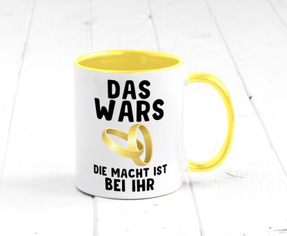Die macht ist bei ihr | Hochzeit Tasse Ehemann Ehe Geschenk Humor Geschenkidee