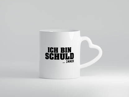 Ich bin Schuld | Schwarze Schaff lustig Humor Geschenkidee Geschenk Tasse