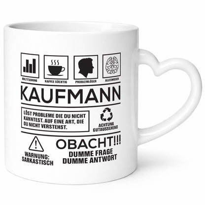 Achtung Probleme Kaufmann Kaufmänner Humor Geschenkidee Tasse