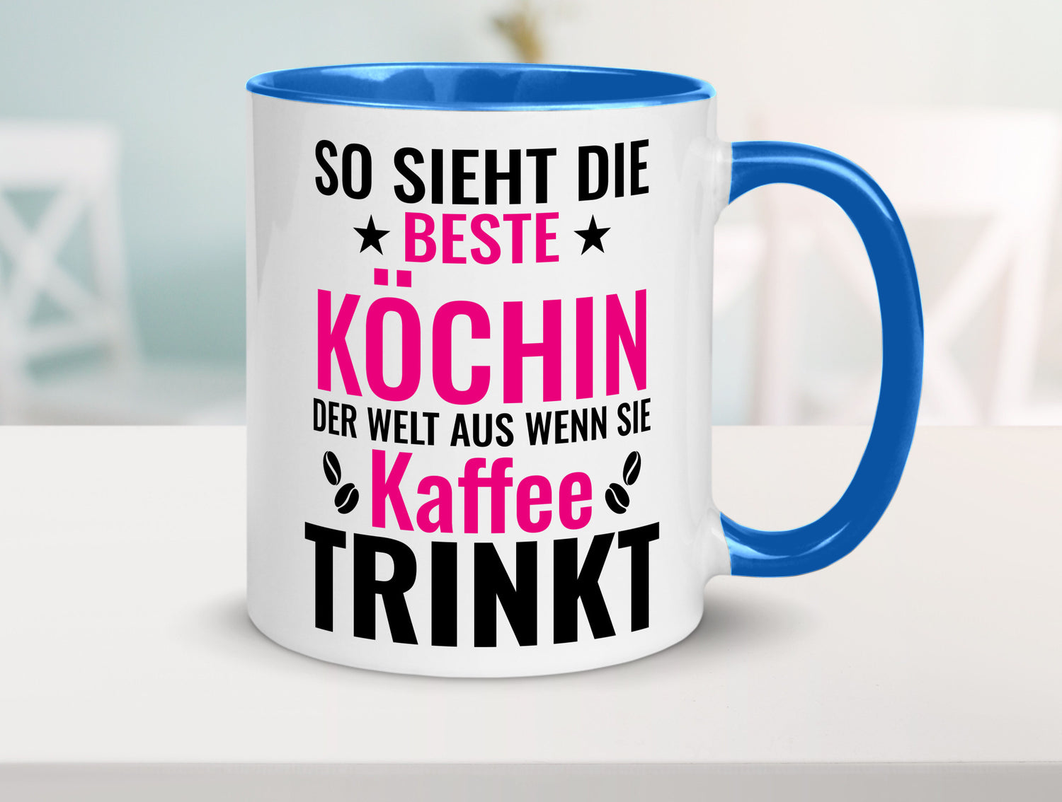 Kaffee trinkt: Köchin | Chefköchin Chefkoch Humor Arbeit Kollegen Büro