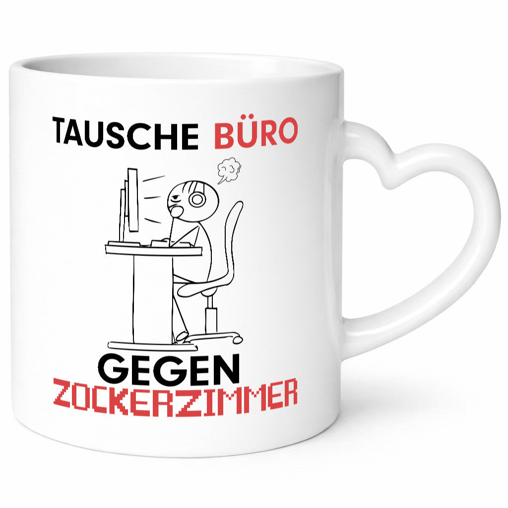 Tausche Büro | Zocker Gamer Videospiele Nerd Comic lustiger Spruch Geschenk