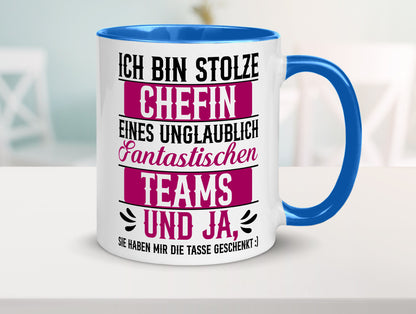 Stolze Chefin | Tolles Team Mitarbeiter lustig Arbeit Kollegen Büro Geschenk