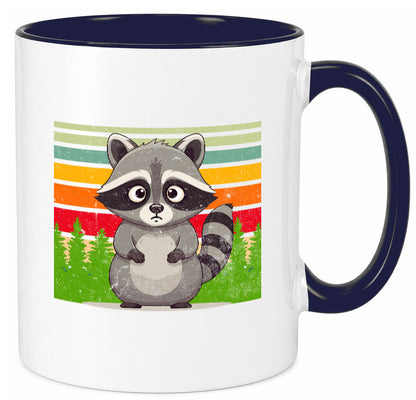 Waschbär | Vintage v2 lustiger Spruch Geschenk Humor Geschenkidee Tasse