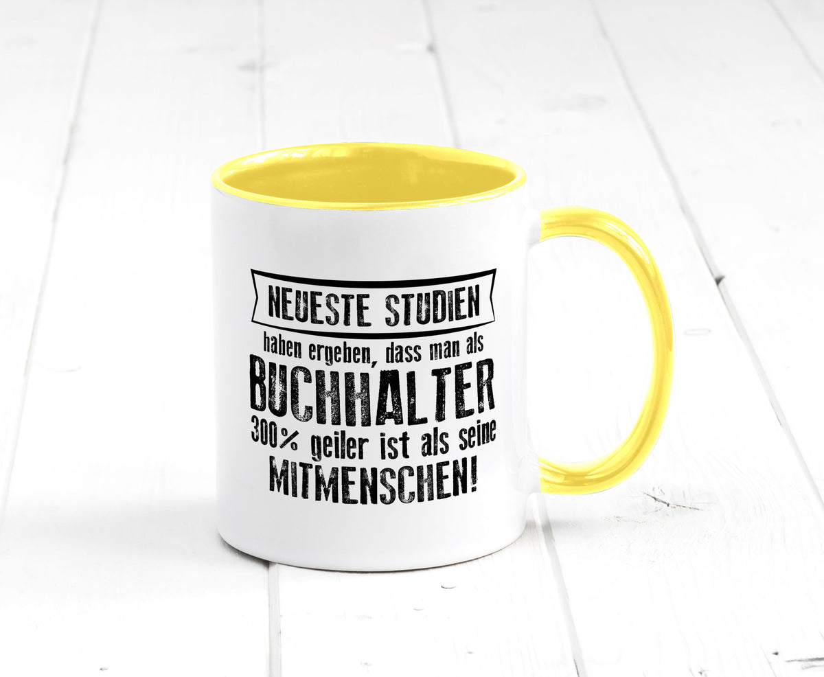 Neuste Studien: Buchhalter | Buchhaltung Humor Geschenkidee Tasse