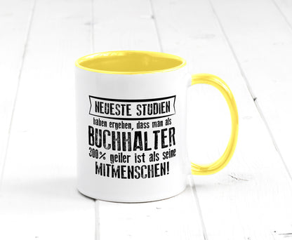Neuste Studien: Buchhalter | Buchhaltung Humor Geschenkidee Tasse