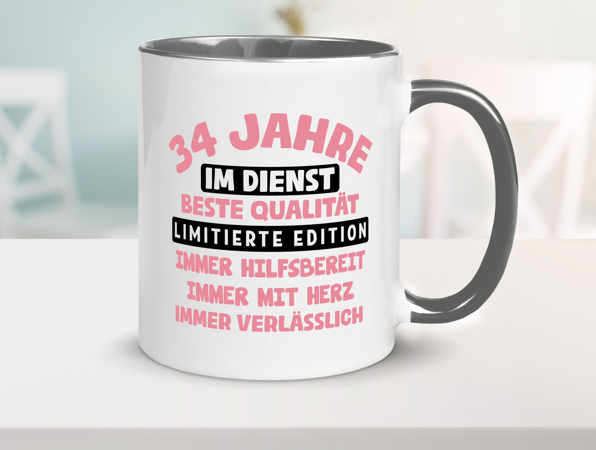 34 Jahre im Dienst | Jubiläum Arbeit v11 Geschenk Kollegen Büro lustiger Spruch